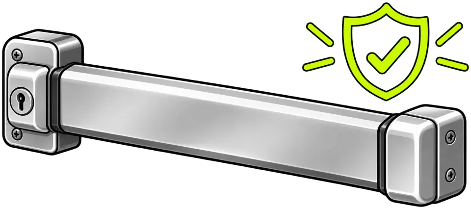 Panzerriegel mit Schutzschild-Symbol